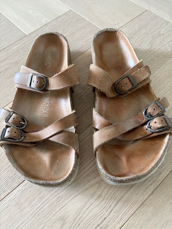 Birkenstock Shoes - Birkenstock Womens Franca Buckle Brown Oiled Leather Sandals Sz 38 US 7-7.5 Read
